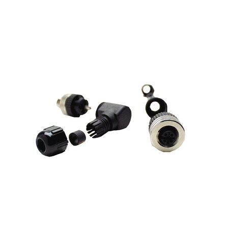 Woodhead FIELD ATTACHABLE IND, MICRO DC, 4P FM, STRAIGHT, SCREW, IP68 8A4000-32